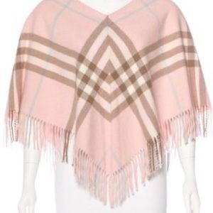 Pink Burberry poncho